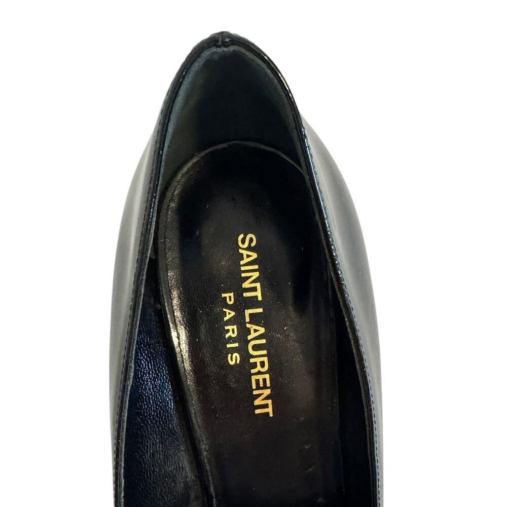 Saint Laurent Black Patent Leather Pointed Toe Heels Size 40 - Picture 11 of 12
